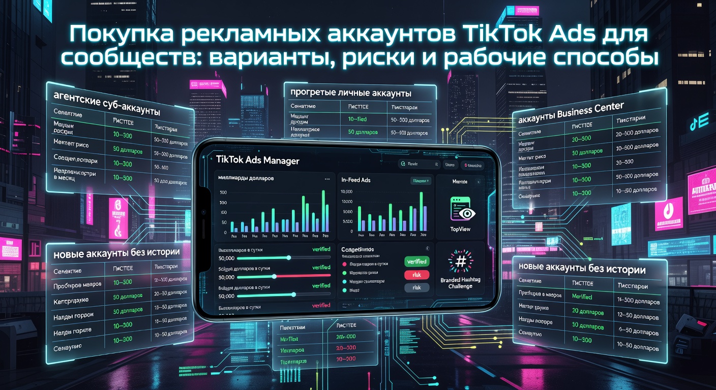 Покупка рекламных аккаунтов TikTok Ads для сообществ: варианты, риски и рабочие способы
